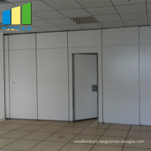 Sound Proof Absorbing Movable Sliding Folding Wall Partition Panel With Pass Door